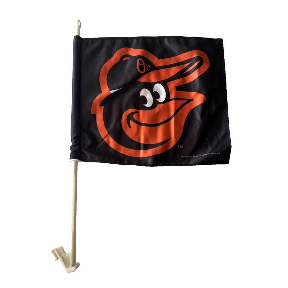 Windcraft Baltimore Orioles MLB Car Flag 2013 Black Orange Logo Baseball Sports